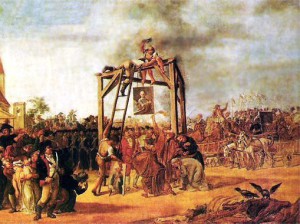 ВОССТАНИЕ КОСТЮШКО 1794 г. КАЗНИ ВОССТАВШИМИ В ВАРШАВЕ. ХУД. Ж-П. НОРБЛЕН