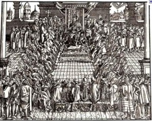  ЛЮБЛИНСКАЯ УНИЯ 1569 г. ГРАВЮРА Я. ГЕРБУРТА. XVII в.
