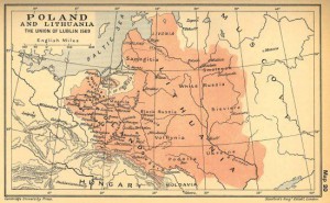 КАРТА ПОЛЬШИ И ЛИТВЫ ЛЮБЛИНСКОЙ УНИИ 1569 г.